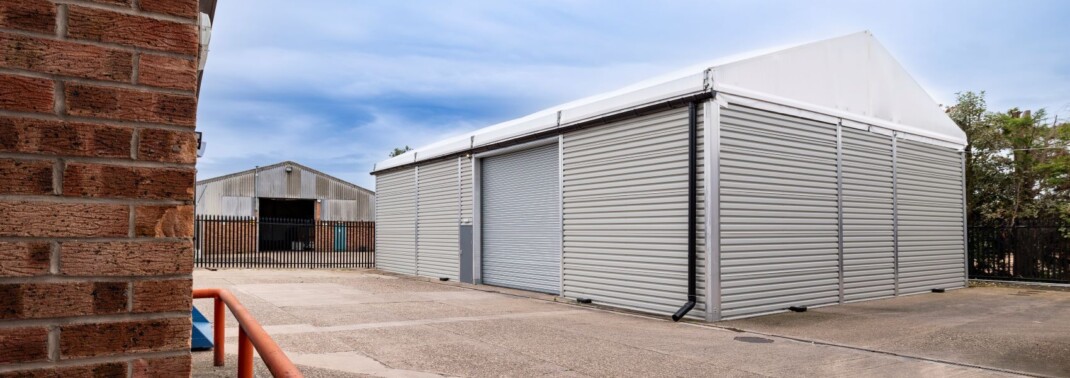 Insulated temporary storage facility for Pallet Storage
