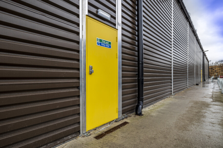 Pedestrian-access-door-on-an-aganto-temporary-building