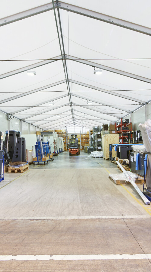 Temporary warehouse building heller