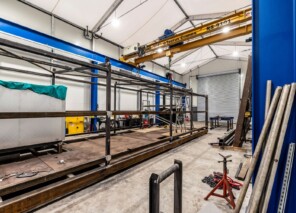 Temporary industrial building installed for Mc Quillen Boiler Services