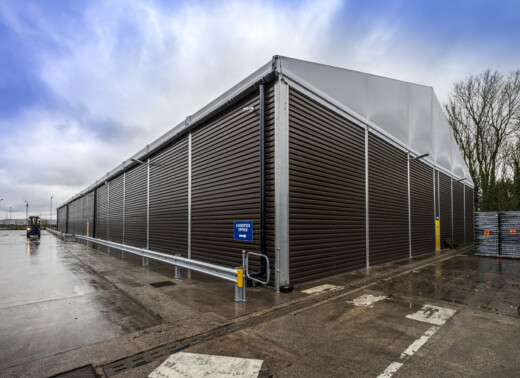 temporary warehouse to increase pallet storage capacity