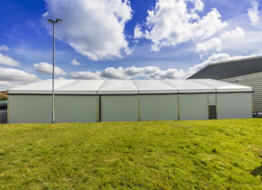 Aganto temporary building for additional warehousing